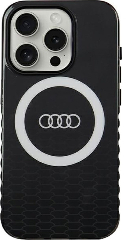 Футрола за телефон Audi IML Big Logo Hard Case, MagSafe, за iPhone 15 Pro 6.1", црна