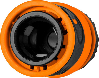 Lidhës zorre Neo Through Connector, 1/2", dy-materialsh, portokalli me të zezë