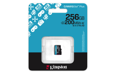 Мемориска картичка Кингстон Канвас Го Плус микроСДХЦ, 256GB