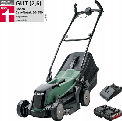 Makine bari pa kabllo Bosch EasyRotak 36-550, 36V, me bateri, jeshile me të zezë