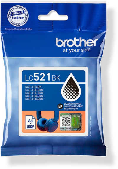 Patronë boje Brother LC521BK, i zi
