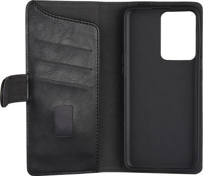 Këllëf portofol Gear për OnePlus Nord 2T, lëkurë PU, me qëndrim, i zi
