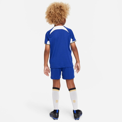 Set futbolli Nike Chelsea FC Stadium Home Jr 2023/24, për fëmijë, blu