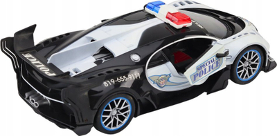 Makina e policisë me telekomandë LEAN Toys 1:12, me drita, dyer automatike, e bardhë
