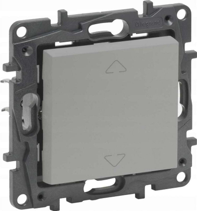 Buton roletash Legrand Niloe Step 3PO, monostabil, alumin
