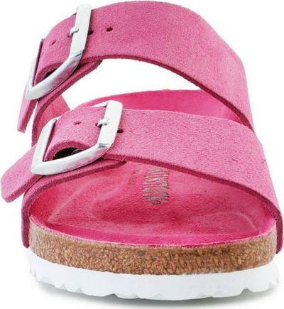 Sandale Birkenstock Arizona BS W 0552683, Birko Flor, shollë kork-lateks, të bardha