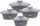 Set tenxheresh Zilner ZL-8534, 4 copë, alumin i derdhur, gri