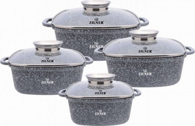 Set tenxheresh Zilner ZL-8534, 4 copë, alumin i derdhur, gri