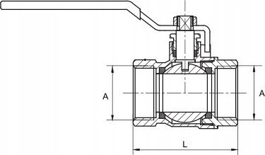 Valvul sferike Hidrosan BALL VALVE, 1\", dorezë alumini blu