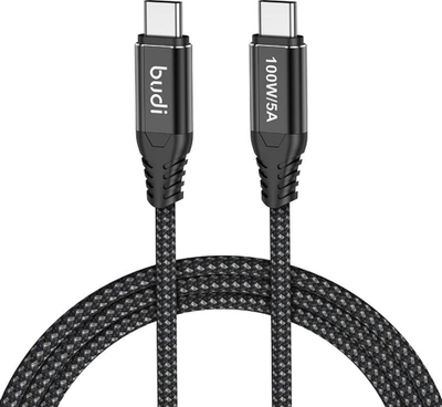 Kabllo USB C në USB C Budi, 100W, 3m, e zezë