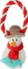 Lodër për qen Dingo Snowman Christmas, me litar, festive, e bardhë me të kuqe