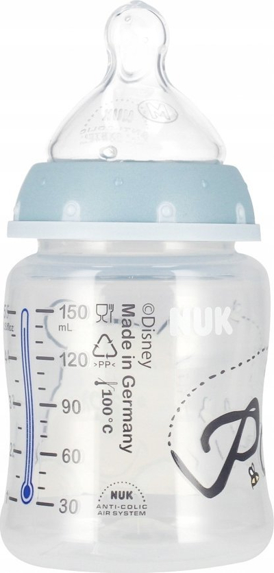 Biberon NUK First Choice Winnie the Pooh, tregues temperature, 150 ml, i bardhë