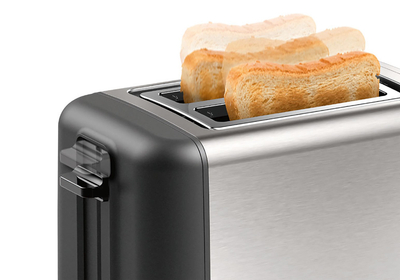 Toaster Bosch TAT3P420, 2 feta, inox, gri