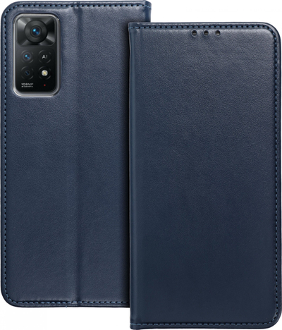 Футрола за телефон Smart Magneto за Motorola Edge 30 Fusion, материјал TPU, со држач, темно сина