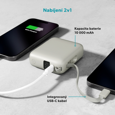 Power Bank Epico UltraPack EP19, 10000mAh, 35W USB-C, e hirtë