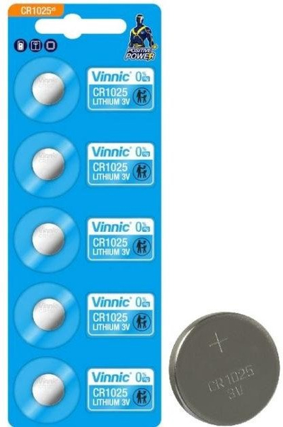 Литиумска батерија Vinnic CR1025, пакување 5 парчиња