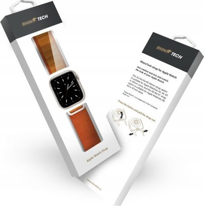 Rrip ore RhinoTech Ultra Alpine Loop për Apple Watch 38/40/41mm, najlon, portokalli