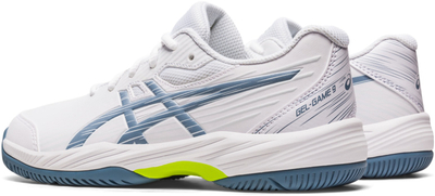 Atlete tenisi ASICS Gel-Game 9 GS Junior, për fëmijë, të bardha me blu