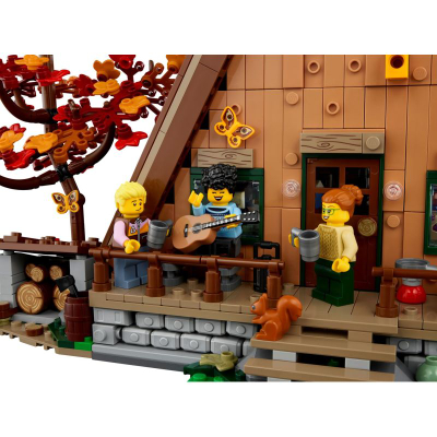 Set lodrash LEGO Ideas A-Frame Cabin 21338, 2082 copa, për të rritur