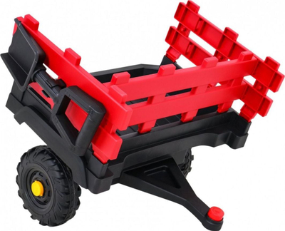 Traktor elektrik Ramiz Titanium Z, 12V, me rimorkio, i kuq