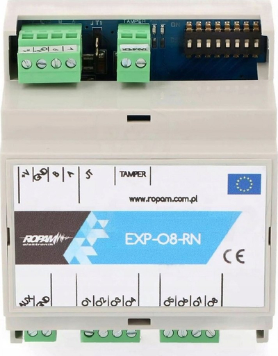 Modul zgjerues daljeje Ropam EXP-O8T-RN-D4M, për sisteme alarmi, me kabllo
