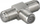 Adapter antene SAT F në F, metal, 1 copë, ngjyrë argjendi