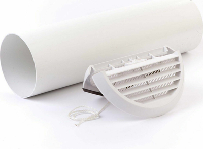 Komplet muri për ventilator Xpelair Simply Silent Contour 100mm, i rrumbullakët, i bardhë