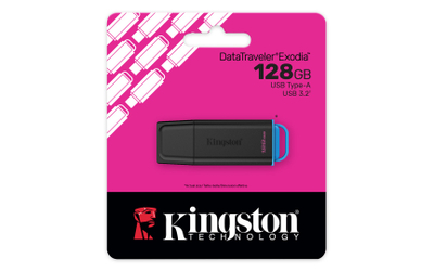 USB flash Kingston DataTraveler Exodia, 128GB, USB 3.2 Gen 1, i zi me blu
