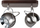 Llambë tavani Home24 Ball Wood I, LED, 2 spote, ngjyrë inox