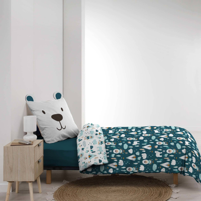 Set çarçafësh fëmijësh North Pole, 140x200 cm, 100% pambuk, shumëngjyrësh