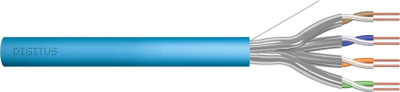 Kabllo rrjeti Digitus Cat 6A U/FTP, 100m, LSOH, blu