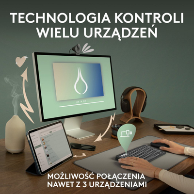 Kombo tastierë dhe mi Logitech Pebble 2 K380s M380s, wireless, Bluetooth, e bardhë