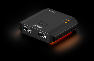 Ndarës HDMI Aten VS4812 2-Port, 4K Ultra HD, i zi