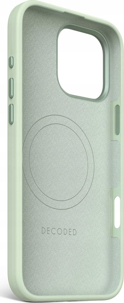 Futrollë Decoded Silicone Stacks për iPhone 16 Pro Max, antibakteriale, MagSafe, jeshile