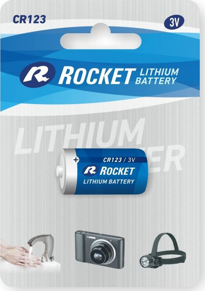 Bateri litiumi Rocket CR123 DL123A, 3V