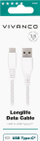 Kabllo karikimi Vivanco LongLife, USB në USB Type C, 1.5m, e bardhë