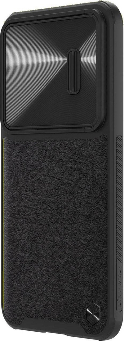 Maskë telefoni Nillkin CamShield Leather S, për Samsung S23, me kapak kamere, e zezë