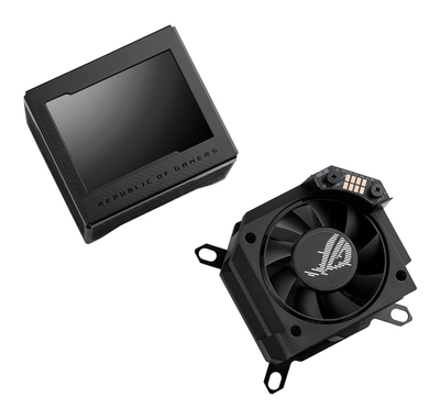 Water block CPU ASUS ROG RYUJIN III WB, LCD 3.5", me ventilator Axial-tech, i zi