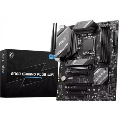 Pllakë amë MSI B760 Gaming Plus WiFi, DDR5, Wi Fi 6E, e zezë