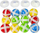 Set lojë shenjë LeanToys Dart Games, target 36 cm, toptha Velcro, shumëngjyrëshe