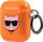 Kapak mbrojtës Karl Lagerfeld KLA2UCHFO Choupette për AirPods 1/2, TPU, me kapëse, portokalli fluo