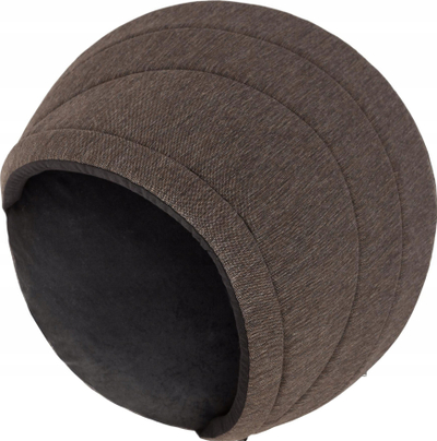 Shpi-shtrat për qen, 2n1, 65x65x50 cm, kafe