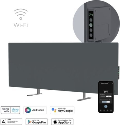 Ngrohës paneli AENO Premium Eco AGH0005S, smart, i zi