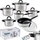 Set tenxhere Vilde Cookware Set, 12 copë, çelik inox, argjendt