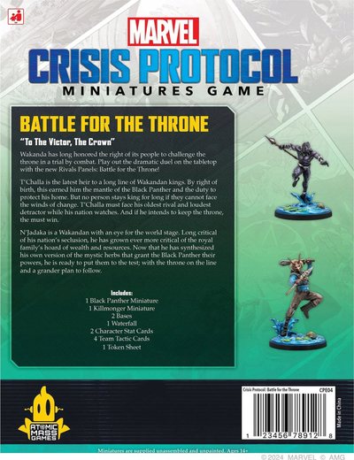 Lojë tavoline Marvel Crisis Protocol Wakanda Showdown, për 2 veta, 90 minuta, moshat 14+