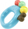 Lodër kafshues BamBam Rattle Hedgehog Pastel, për foshnje 3M+, shumëngjyrëshe