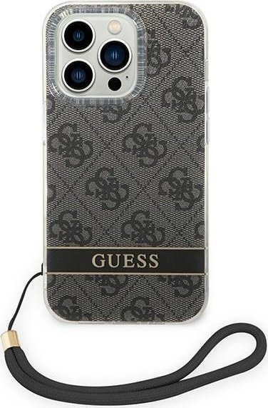 Husë Guess 4G me rrip për iPhone 14 Pro 6.1", hardcase, e zezë