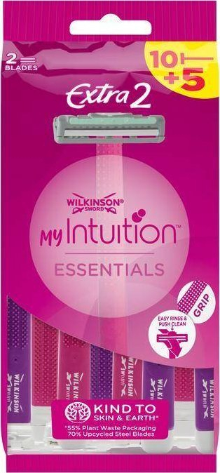 Женски еднократни жилети Wilkinson Sword Extra 2 Beauty, сет 15 парчиња, повеќебојни