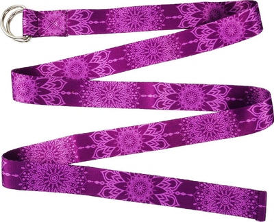 Rrip yoga Enero Fit, prej terylene, me unaza D-ring, ngjyrë fuksia