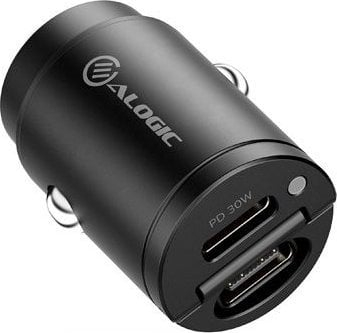 Karikues për veturë ALOGIC Rapid Power, 30W, 2x USB C, i zi